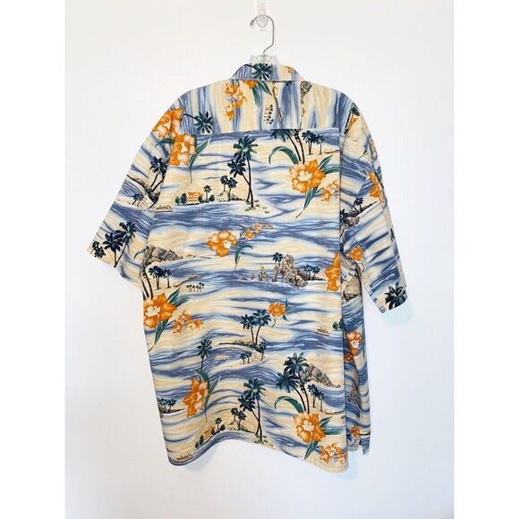 Pierre Cardin 2XLT Hawaiian Shirt 100% Cotton Made in Korea Floral Beach… - Picture 6 of 7
